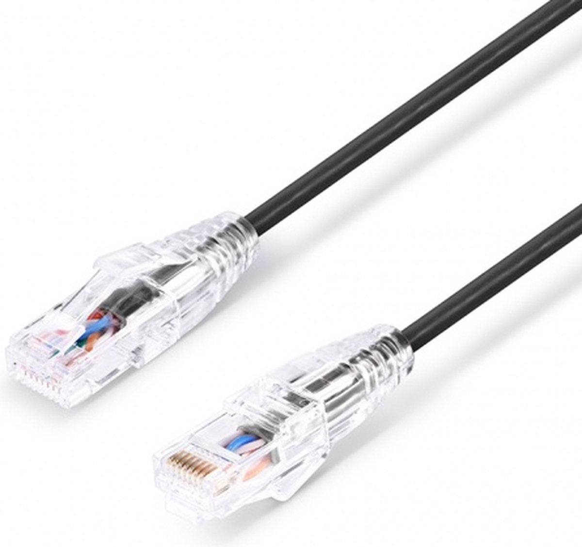 CAT6 UTP Slim internetkabel 2 meter zwart