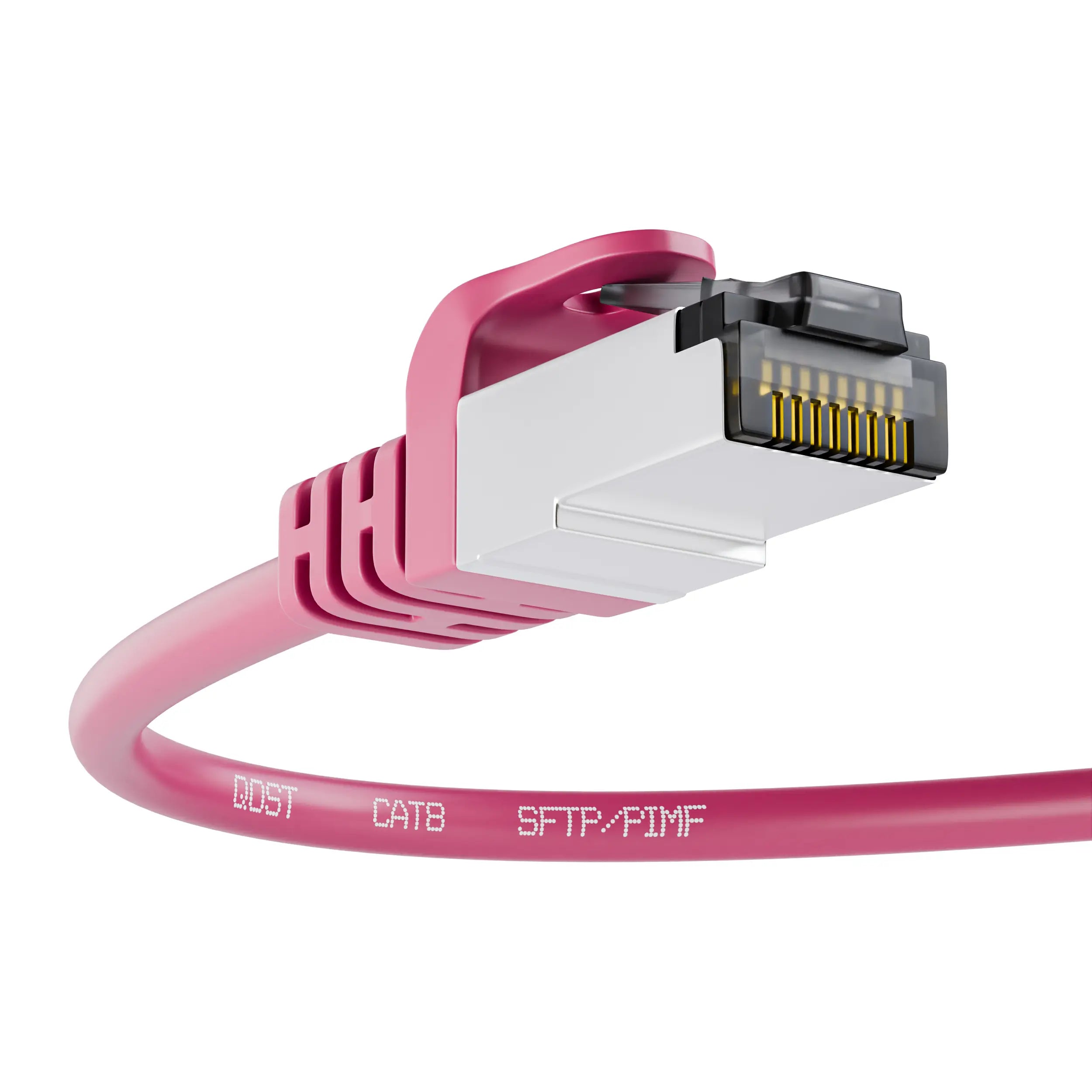 CAT8.1 S/FTP (PIMF) internetkabel 10m roze